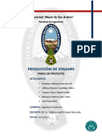 Perfil de Proyecto Produccion de Vinagre