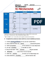 Indefinite pronouns grammar worksheet