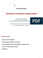 Aula 01 - Introdução À Economia Política