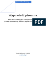 1 Egzamin Ósmoklasisty WypowiedźPisemna A2 B1