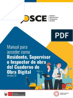 Manual para Acceder Como Residente, Supervisor o Inspector de Obra Al Cuaderno de Obra Digital