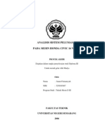 Analisis Sistem Pelumasan