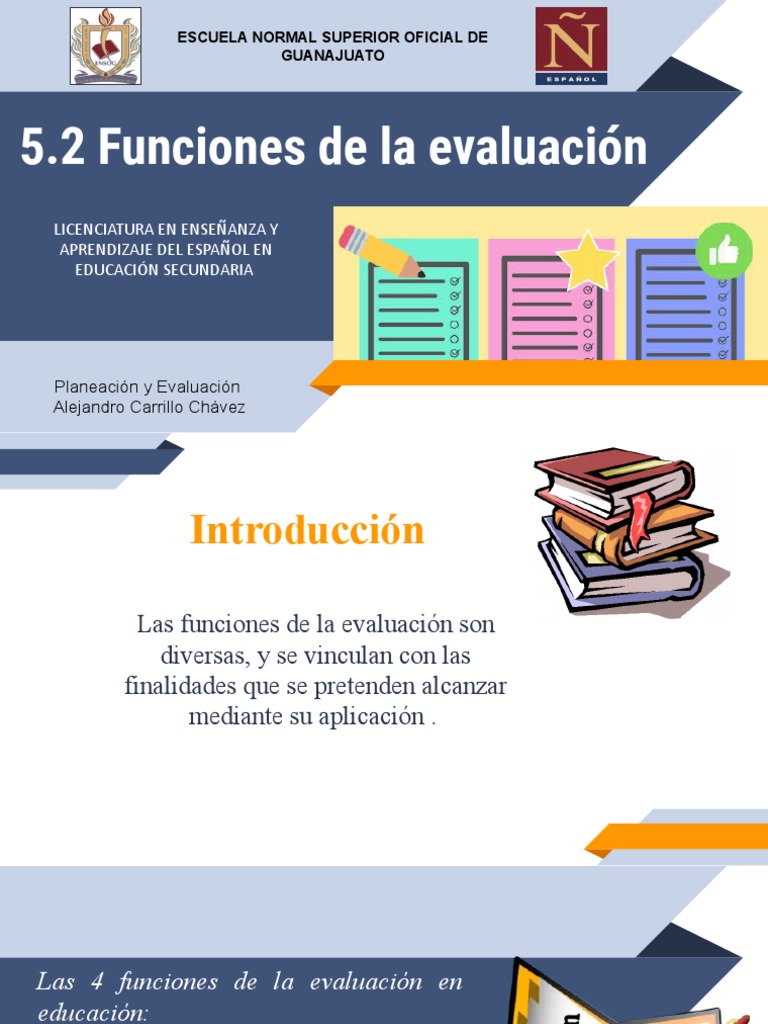 Funciones de la Evaluación Educativa | PDF | Evaluación | Plan de estudios