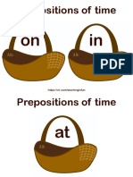 Prepositions of Time: On in