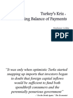 Turkey's Kriz: Deteriorating Balance of Payments: Stephanie Goldin Kyaw Min Htet Mark Johnson Matt Mikulka Andre Lesean
