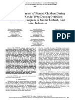 Need Assessment of Stunted Children During Pandemic Covid-19 To Develop Nutrition Intervention Program in Jember District, East Java, Indonesia