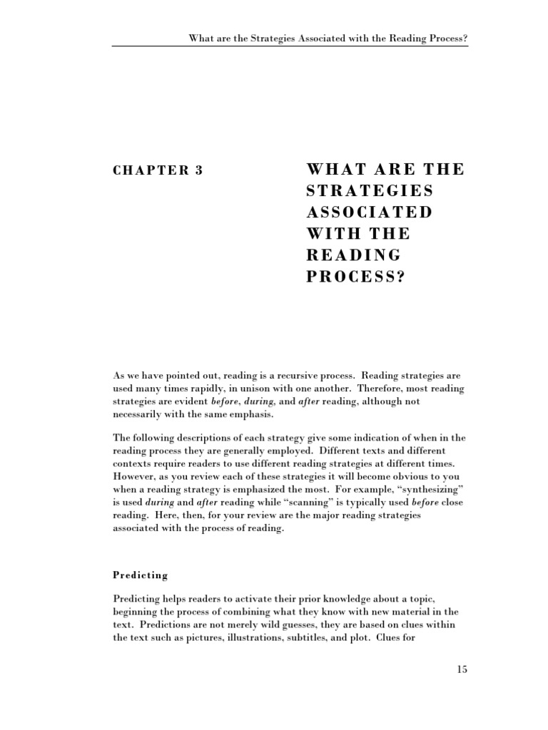 What Strategies Are Associated With Reading Process PDF Speed Reading Reading Comprehension