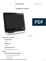 HP Omni 120-1111la Desktop PC Product Specifications