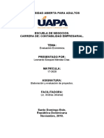 TAREA NO 5. Elaboración y Evaluacion de Proyectos