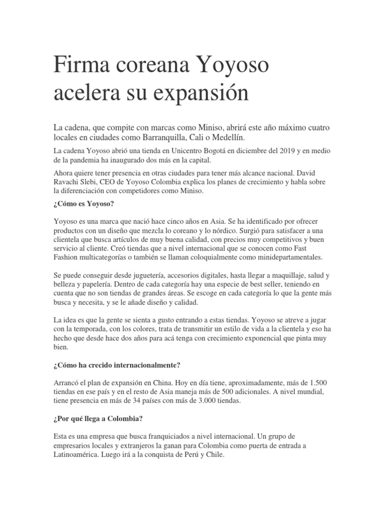 Lectura Yoyoso PDF Colombia America latina