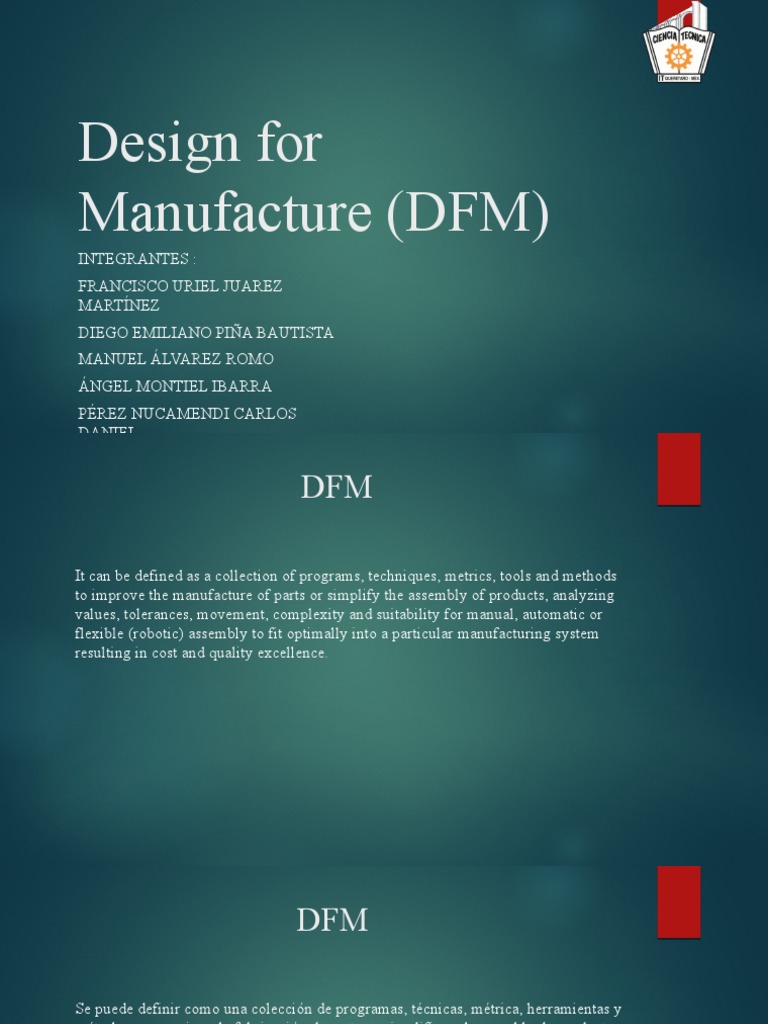Diseño para Manufactura (DFM) Eficiente | PDF | Calidad (comercial ...