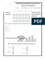 Simulado de Matemática para 2o Ano