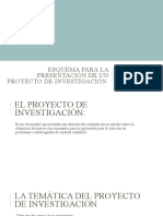 Esquema Presentación de Proyecto Arq