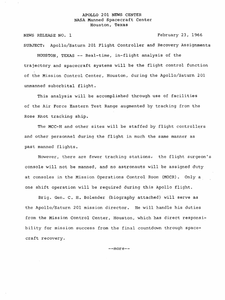 Apollo Flight Controllers | PDF | Christopher C. Kraft Jr. Mission ...