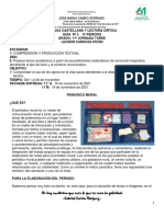 11° - Guía #2 - Iv Periodo - Lengua Castellana y Lectura Crítica