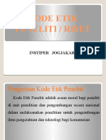 Kode Etik Peneliti dalam