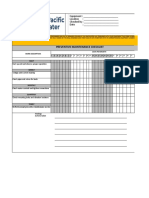 Booster Pump PM Checklist