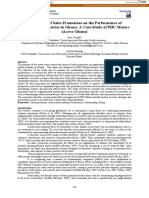 The Impact of Sales Promotions On The Performance of Auto-Mobile Industries in Ghana: A Case Study of PHC Motors (Accra-Ghana)