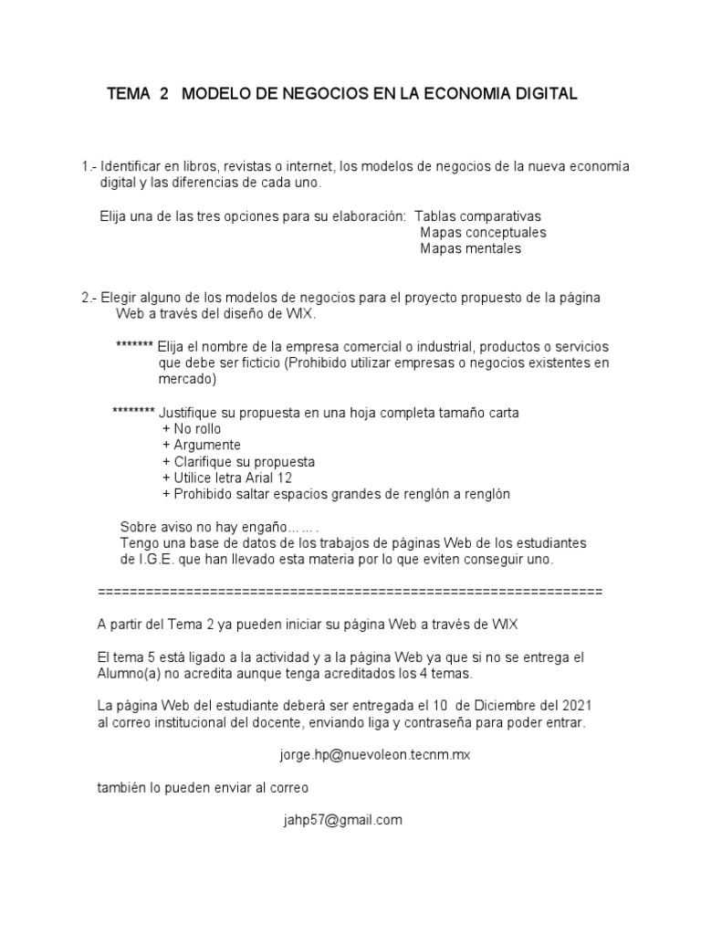 Modelo de Negocios en La Economia Digital | PDF