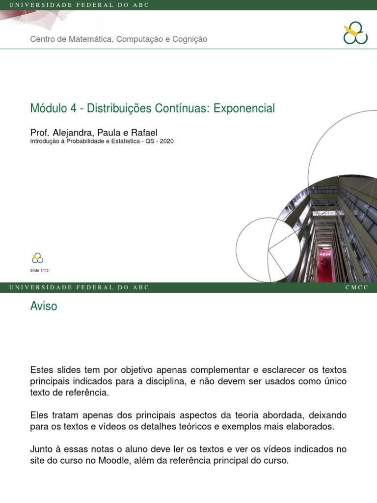 Distribuição Exponencial em Estatística | PDF | Distribuição de ...