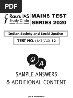 Mains Test SERIES 2020: Sample Answers & Additional Content