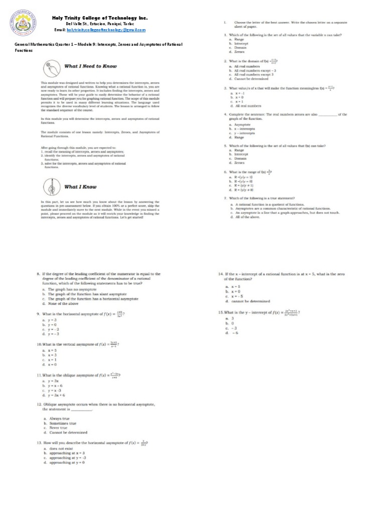 General Math Quarter 1 Mod 9 | PDF | Teaching Methods & Materials
