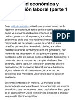 Esclavitud Económica y Explotación Laboral (Parte 1 de 2) - La Comadreja Ácrata