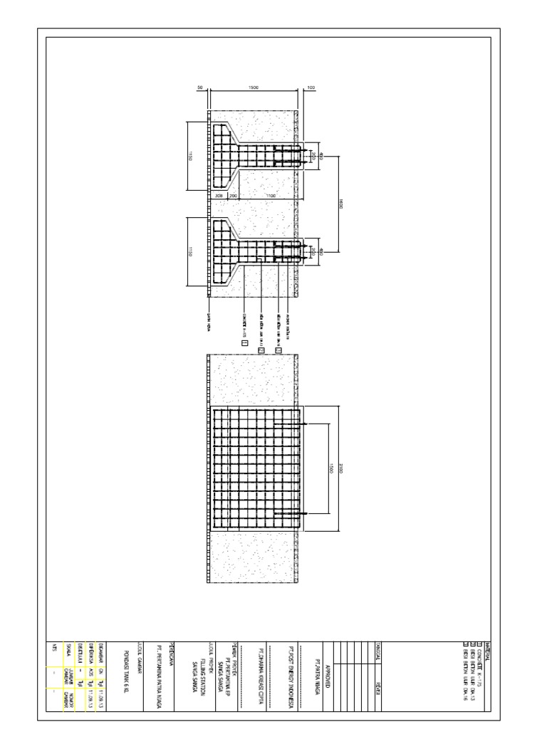 Pondasi Tank 6 KL Model | PDF