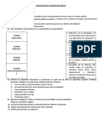 Evaluacion de Ciencias Naturales