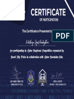 Cyber Sanjivani Quiz Certificate