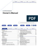 Owner's Manual: AVR-X520BT