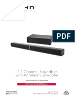 2.1 Channel Soundbar With Wireless Subwoofer: Instruction Manual