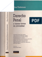 Derecho Penal, Nuevas Formas de Criminalidad - TIEDEMANN