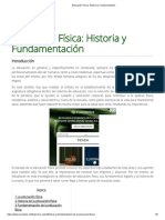 Educación Física - Historia y Fundamentación