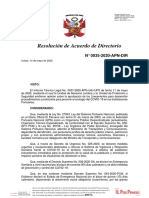 RESOLUCIÓN DE ACUERDO DE DIRECTORIO-0035-2020-APN-DIR-LINEAMIENTOS COVID