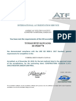 International Accreditation Service: Tomas Ruiz Sangama DI 05260778