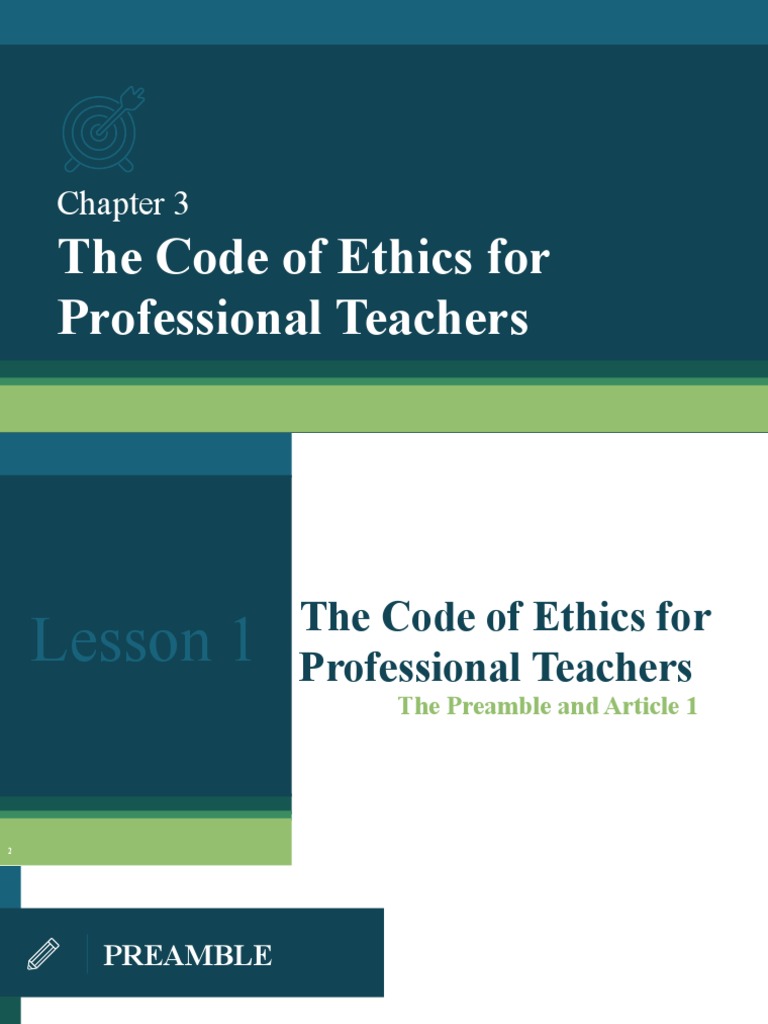 Preamble of the Teacher's Code of Ethics | PDF | Teachers | Learning