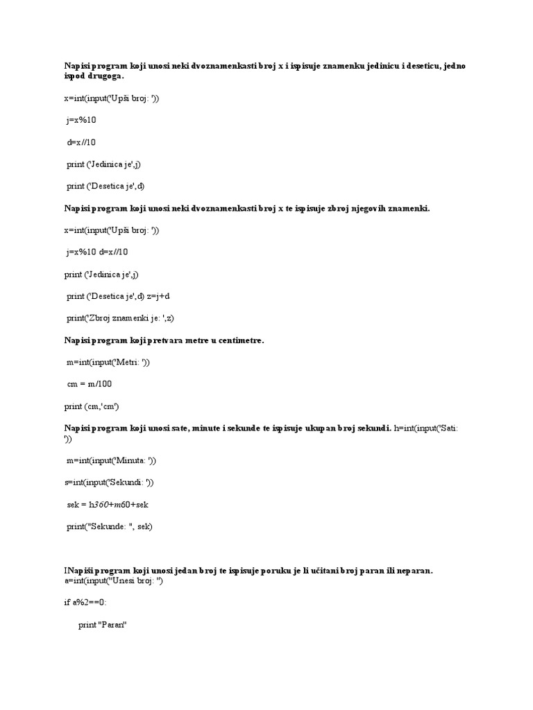 Info Formule Za Programiranje | PDF