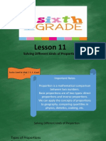 Grade 6 Nov 16 Lesson 11 Types of Proportion