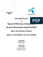 Ngenuity & Effectiveness of Grameenphone's Services & Advertisements Through Print Media"