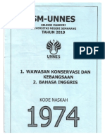 SPM UNNES 2019 Tes Wawasan Konservasi Dan Kebangsaan - Bahasa Iggris Kode 1974