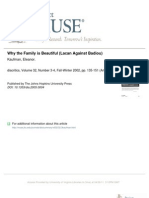Why The Family Is Beautiful (Lacan Against Badiou) : Kaufman, Eleanor