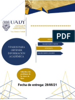 Fecha de Entrega: 29/05/21: 5 Pasos para Obtener Información Académica