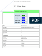 Enhanced RFC 2544 Test: Overall Test Result: Pass