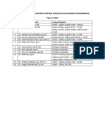 Jadwal Praktek Dokter