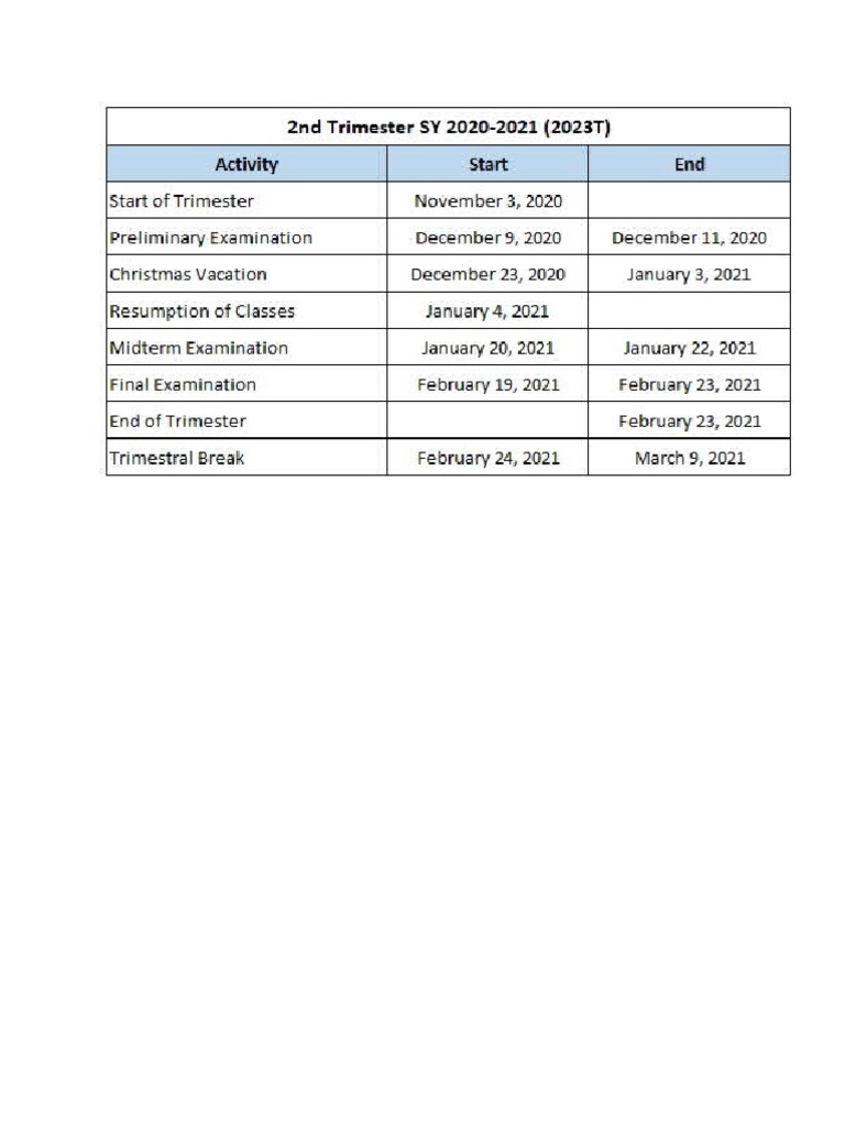 2023 Academic Calendar PDF