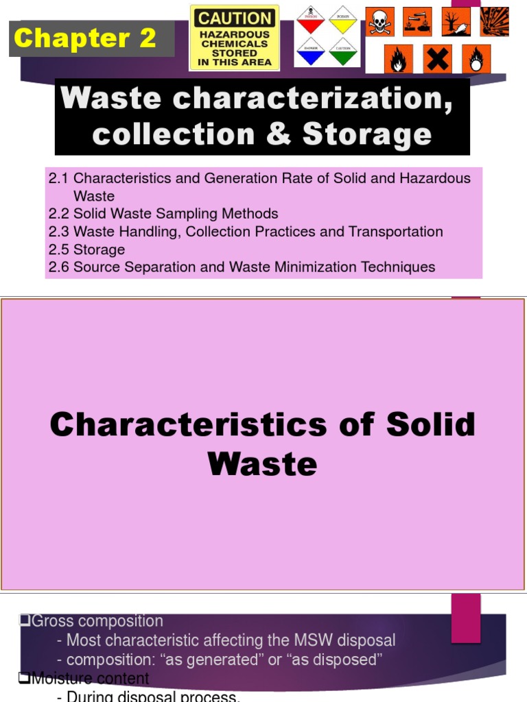 Analysis of Solid Waste Characteristics, Sampling Methods, and