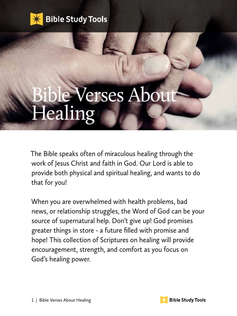 Bible Verses On Healing - Original | PDF | Jesus | Faith Healing