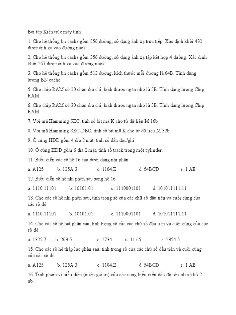 BT KTMT 1 | PDF