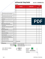 Layered Process Audit: Startup Checklist: in The Right Column